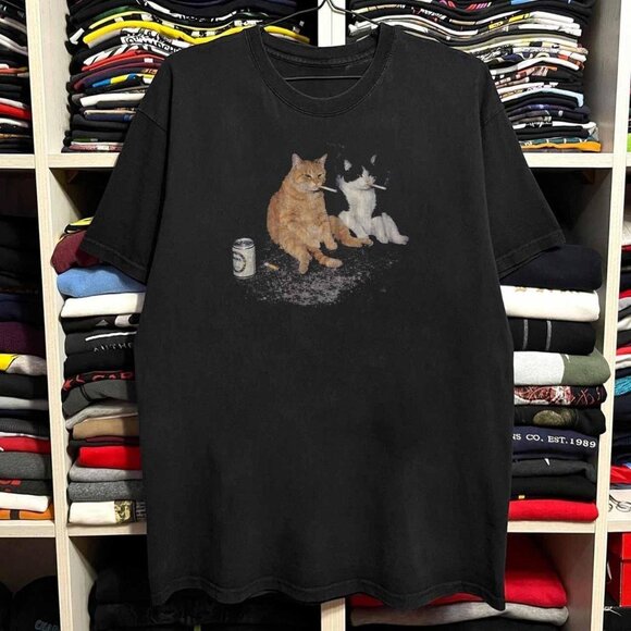 Gildan Other - Black Casual Cute Cat T-shirt
